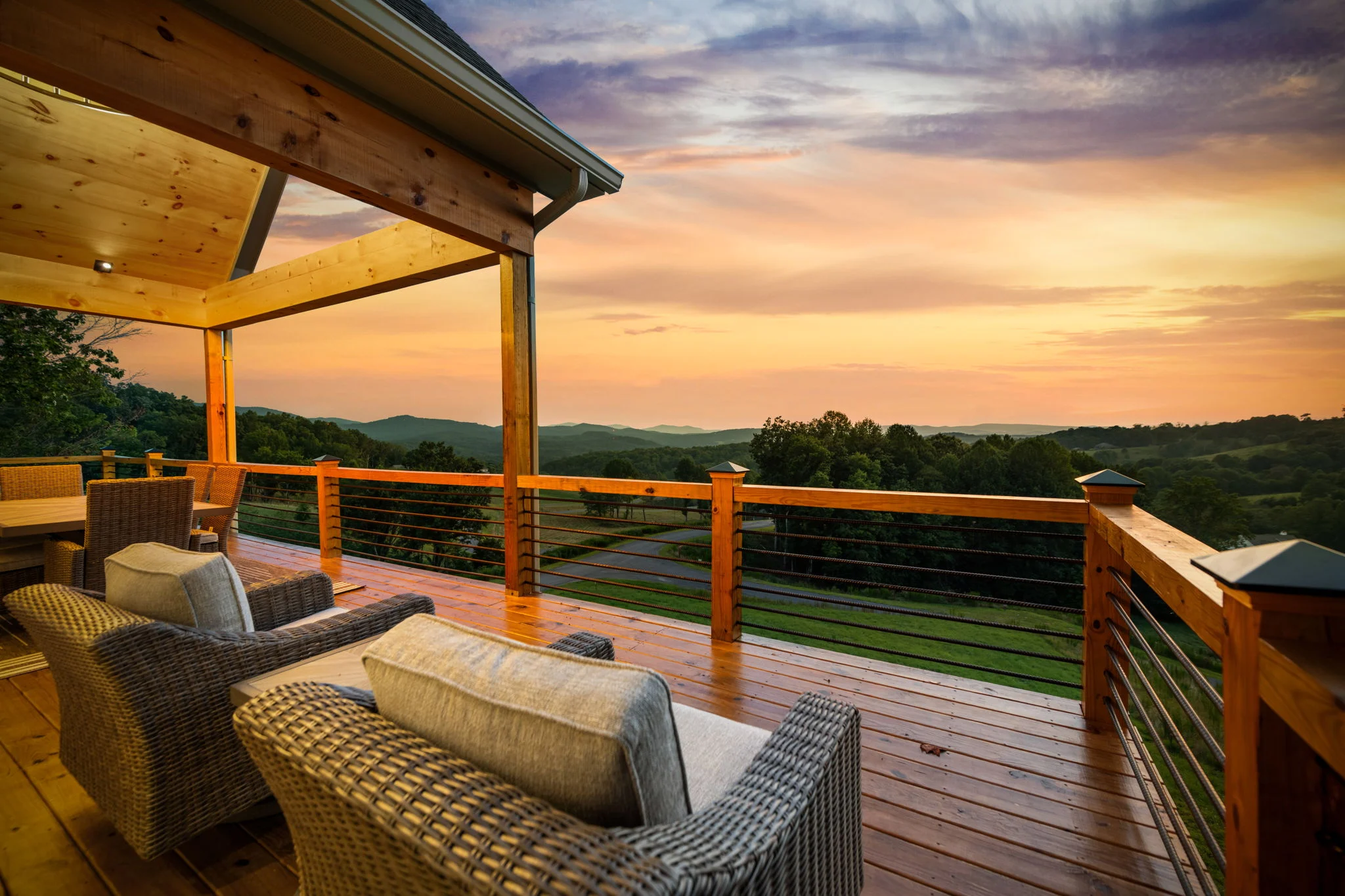 Deck at sunset, View Finder I