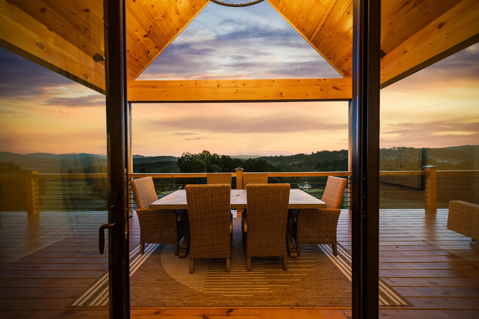 Outdoor dining table on the deck, View Finder I