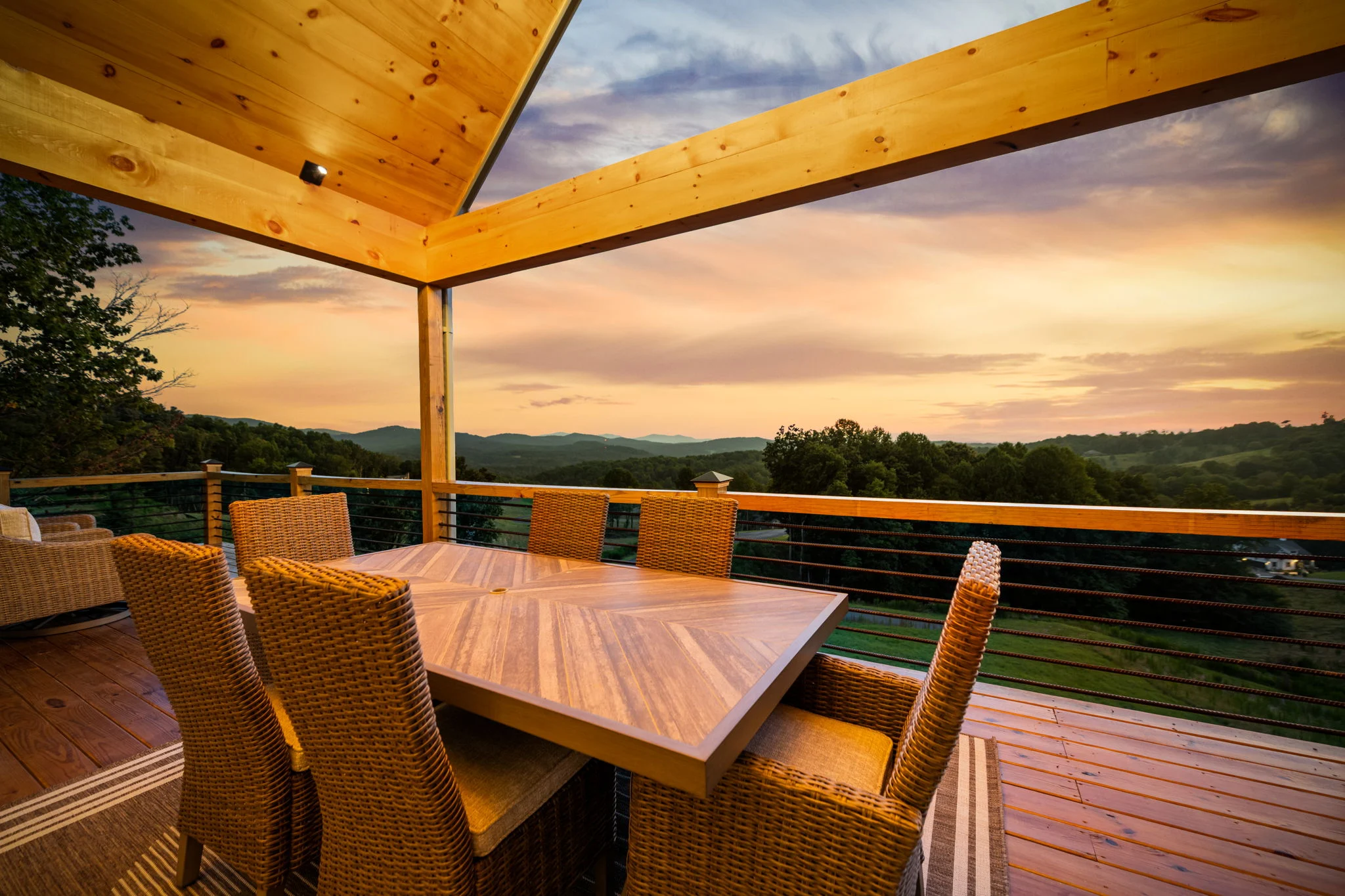 Outdoor dining table on the deck, View Finder I