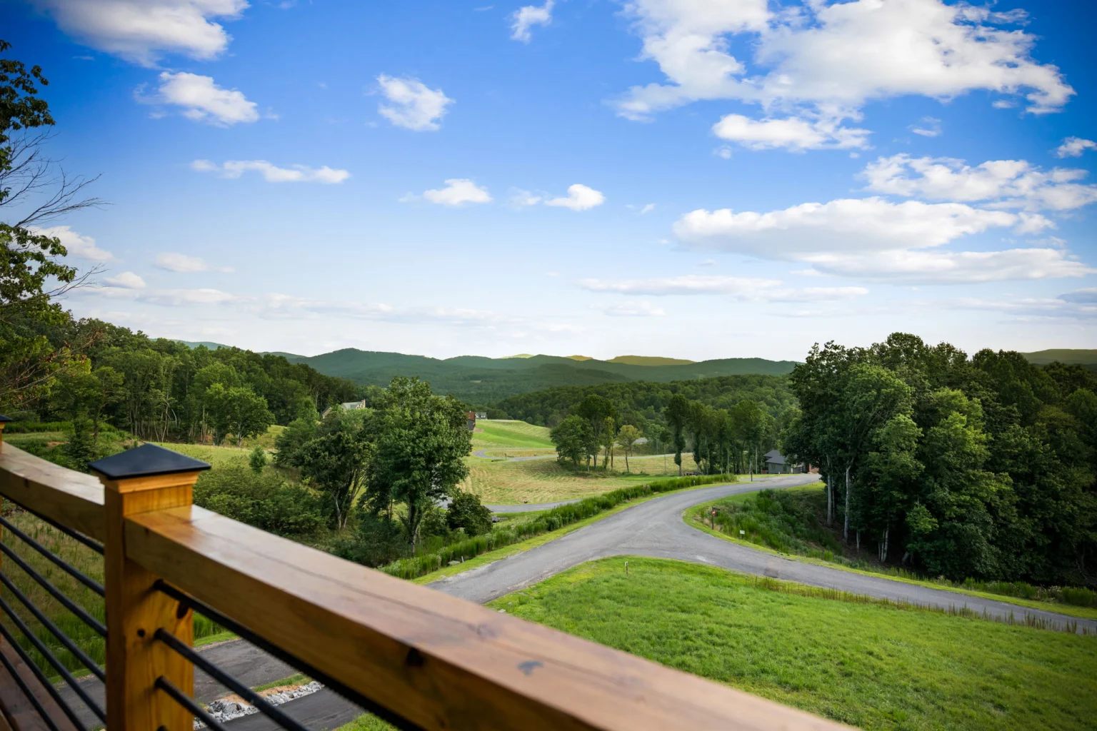 View across the valley from the deck, View Finder I