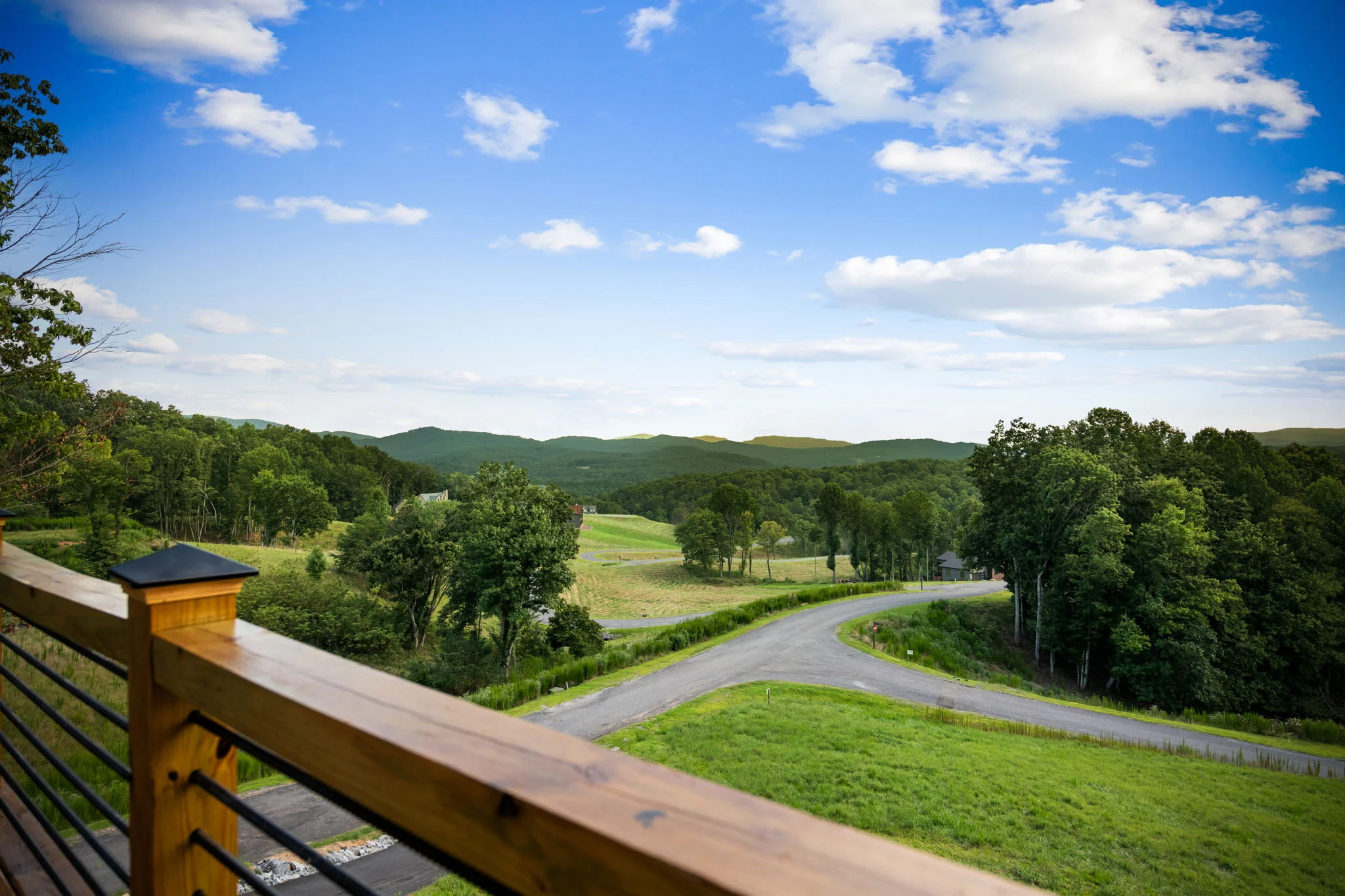 View across the valley from the deck, View Finder I