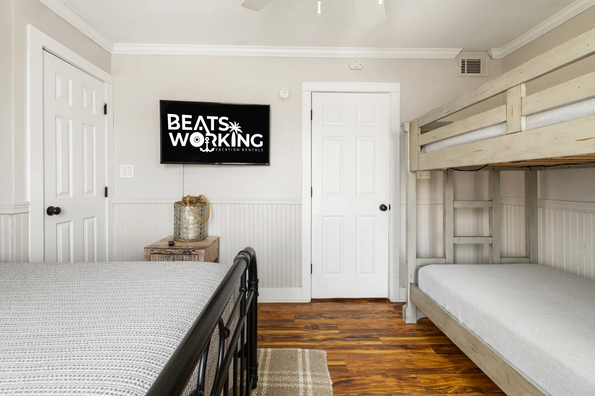 Bedroom with bunk beds and queen bed, SouthWind East